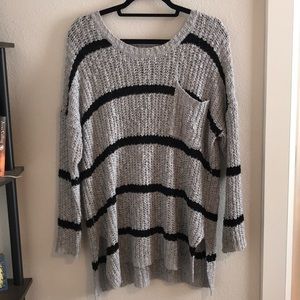 Impeccable pig black/grey flowy sweater